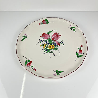KG Lunéville cake plate, "Réverbère" model, tulip pattern