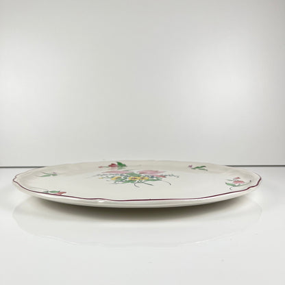 KG Lunéville cake plate, "Réverbère" model, tulip pattern