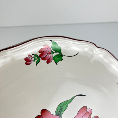 KG Lunéville cake plate, "Réverbère" model, tulip pattern