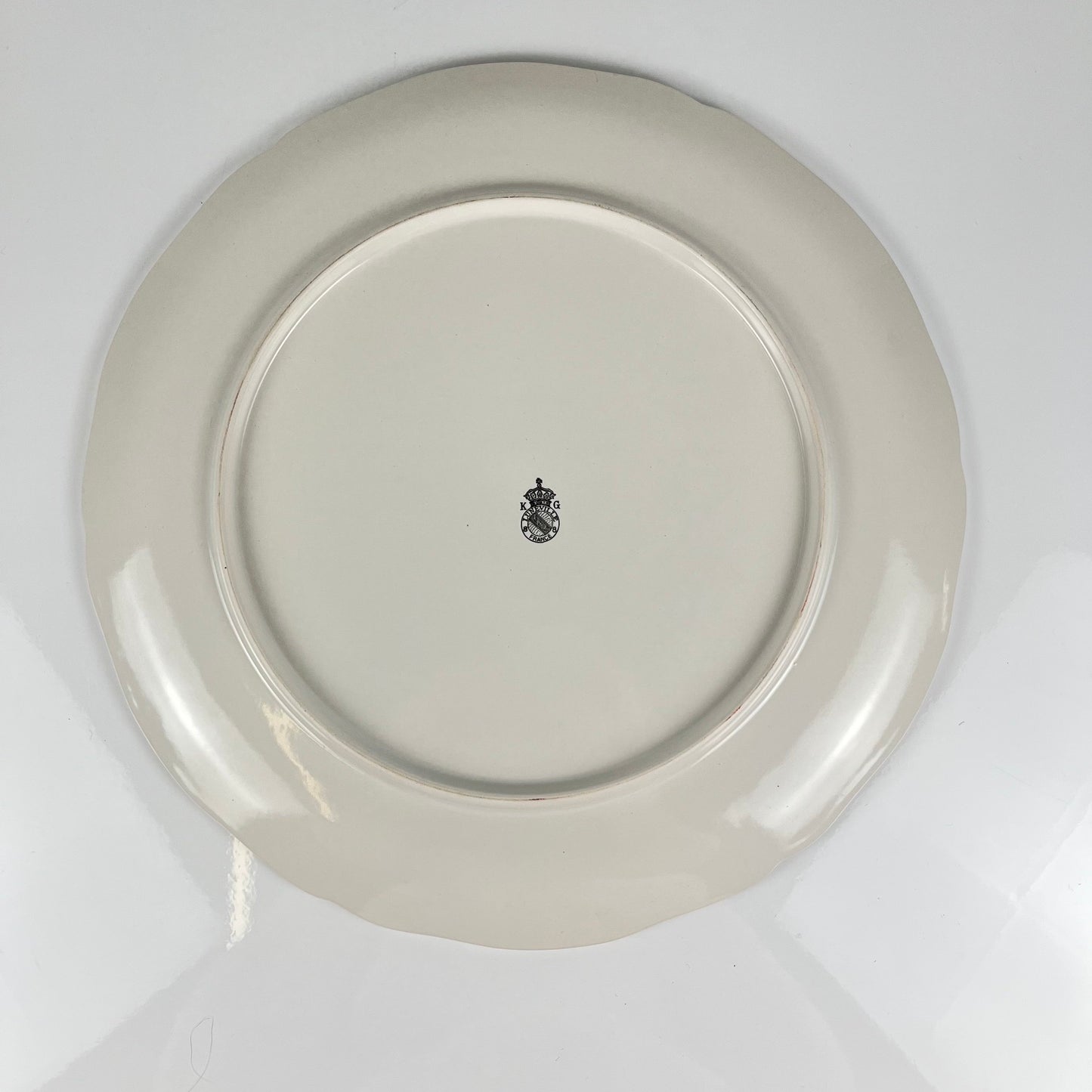 KG Lunéville cake plate, "Réverbère" model, tulip pattern