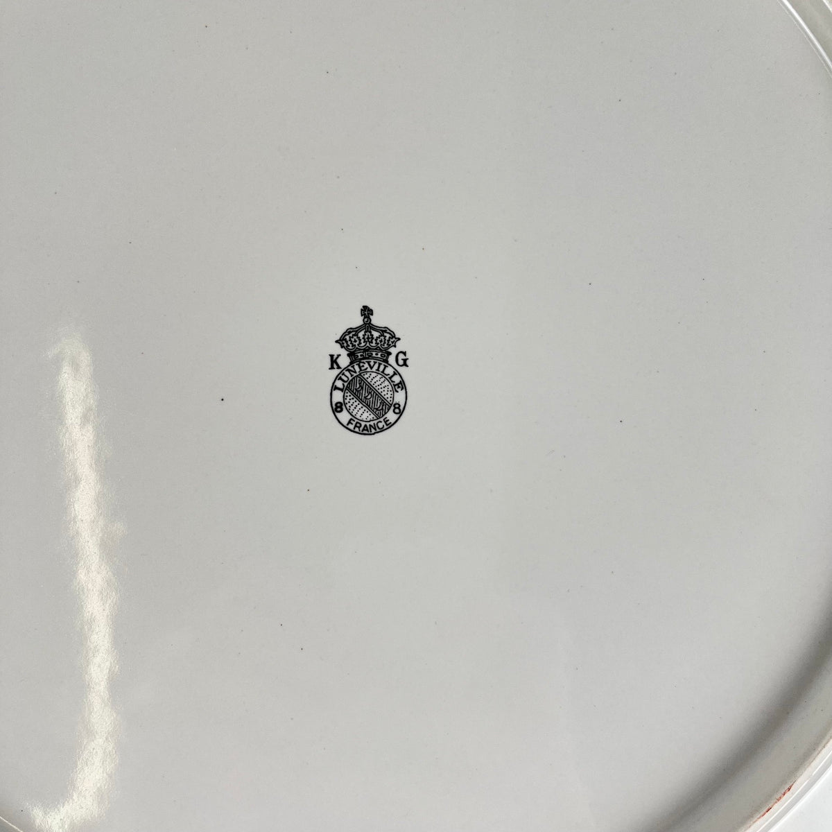 KG Lunéville cake plate, "Réverbère" model, tulip pattern