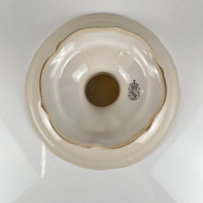 KG Lunéville compote dish, "Réverbère" model, rose pattern