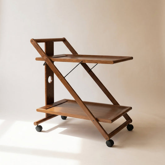 Chariot pliant de service en bois, 1960