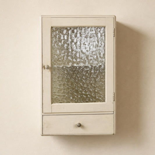 Old cream-colored medicine cabinet, 20th century