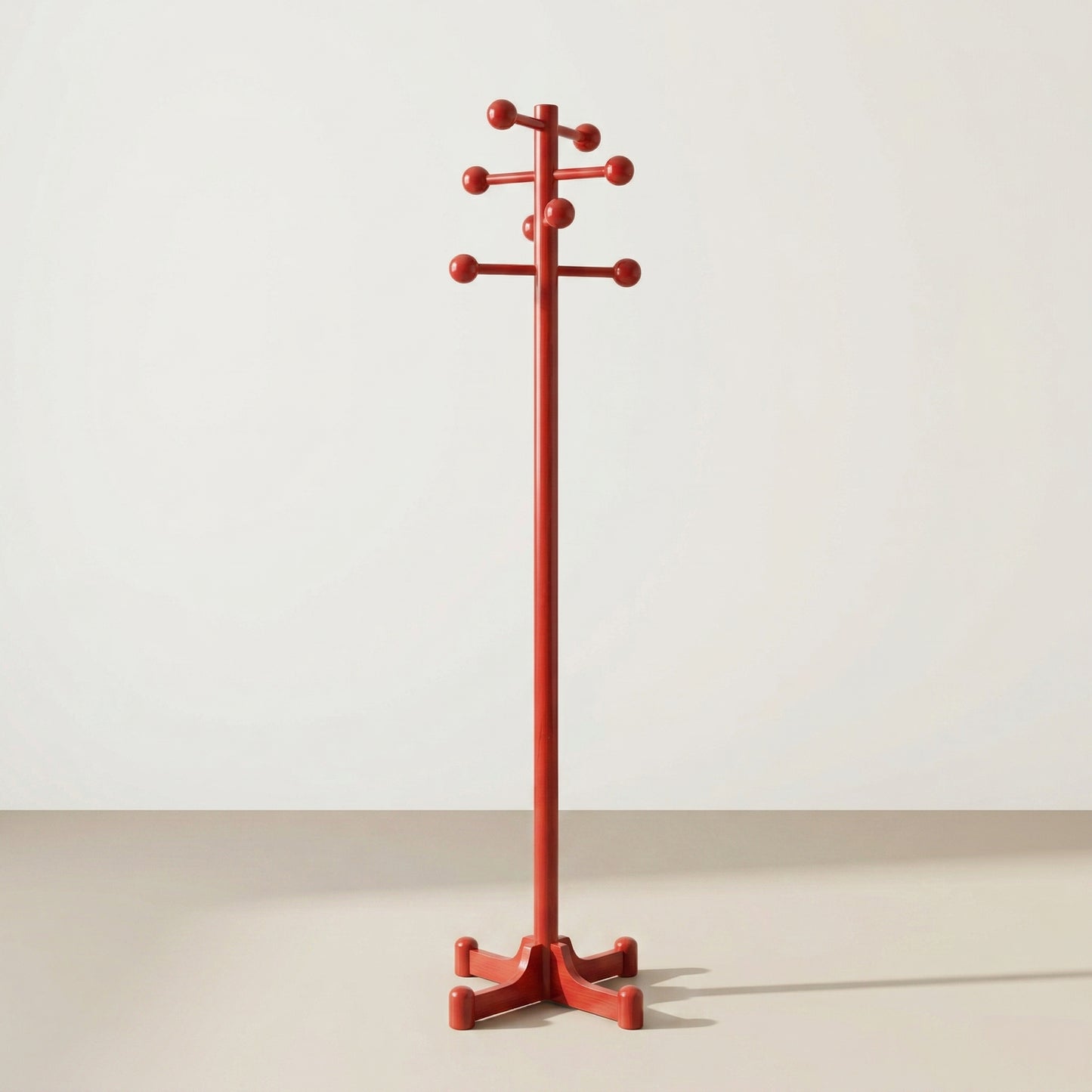 Porte manteau postmoderne rouge , Italie, 1980s